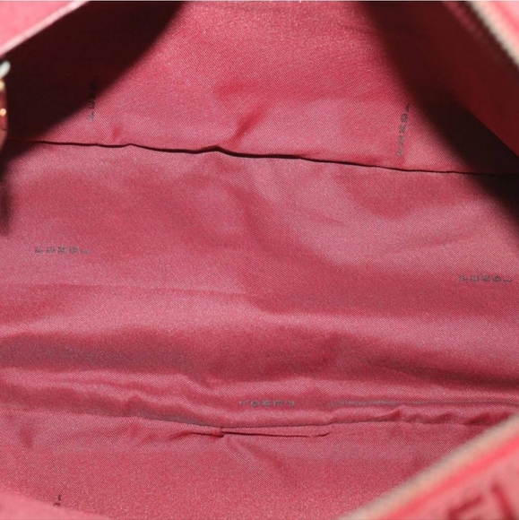 FENDI Zucchino Canvas Authentic Hand Bag Red Auth rd4396 - Picture 12 of 16